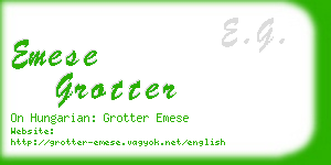 emese grotter business card